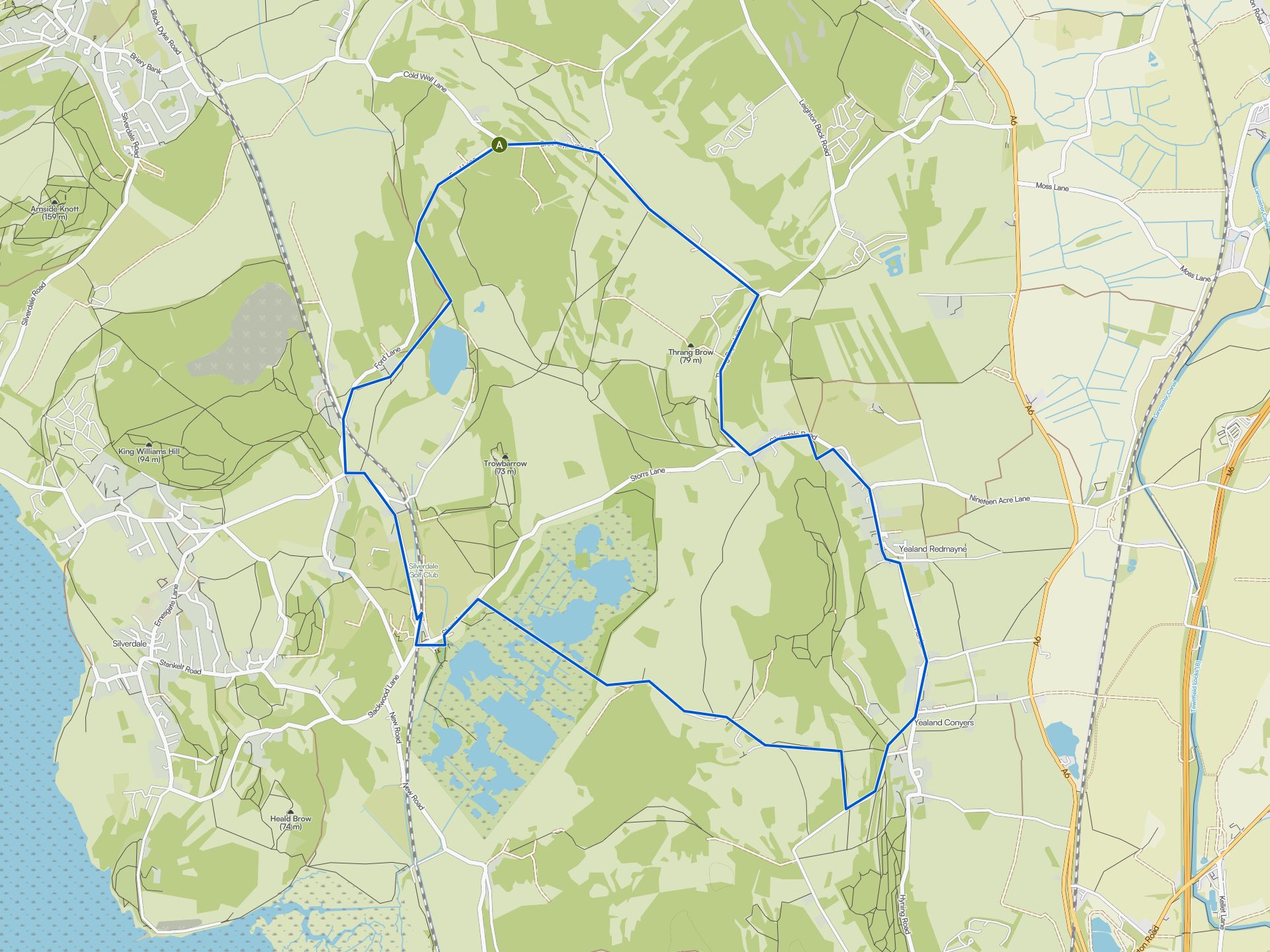 The best hikes from bus stations in Gait Barrows National Nature ...